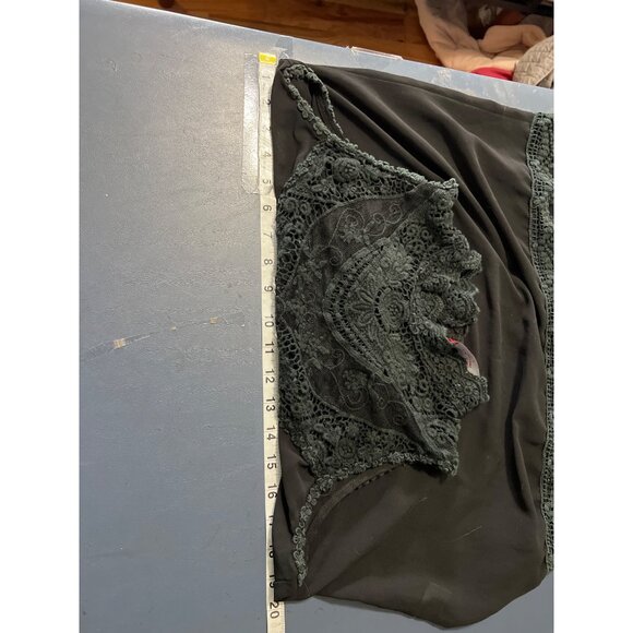 Black Sheer Sleeveless Top With Lace Detailing M Dark Romance Wimsigoth - Picture 8 of 10